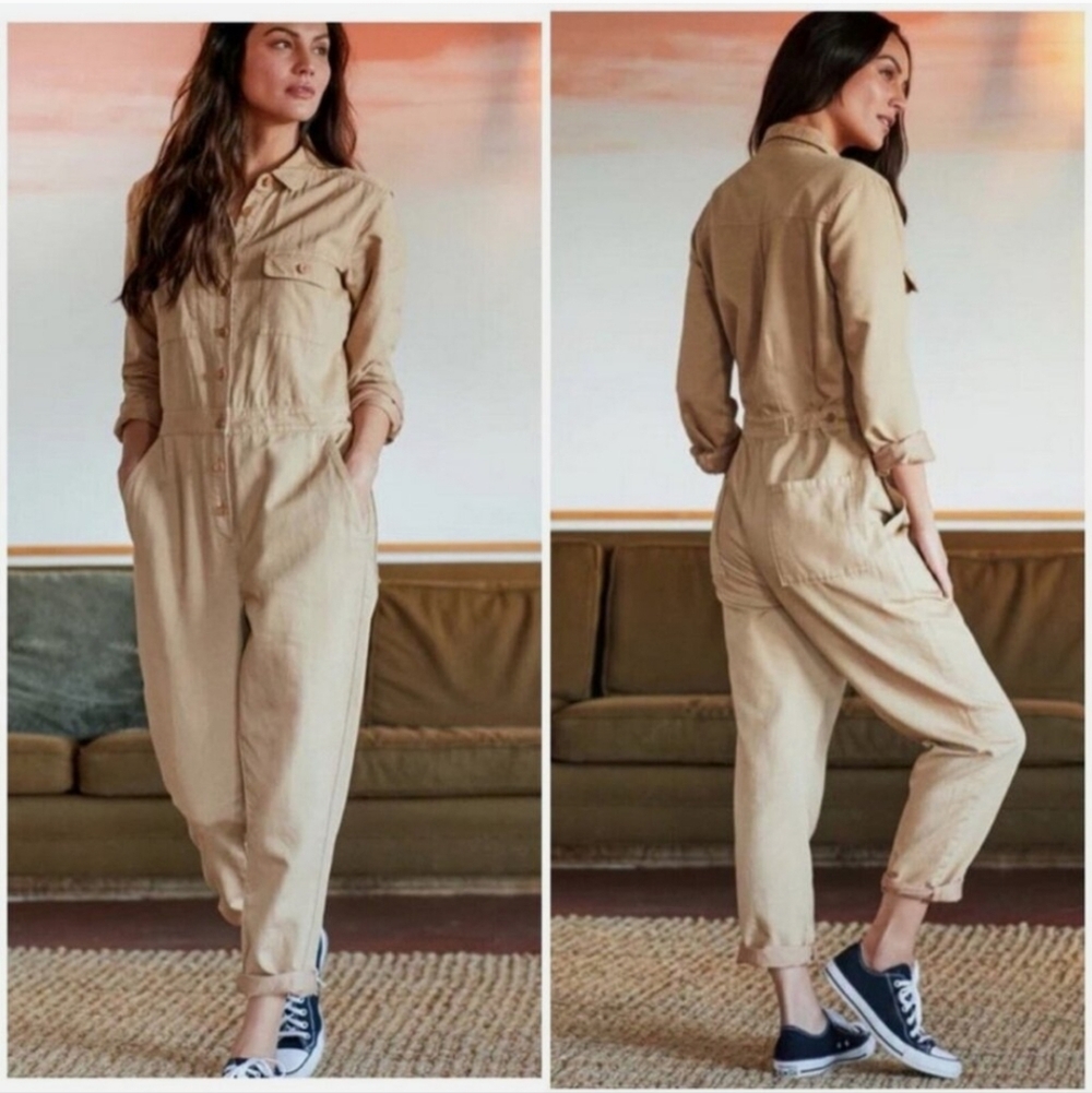 Nwt Outerknown S.E.A. Suit JIMPSUIT Organic Cotton TAN